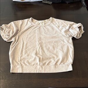 Cream Short Sleeve Raglan Top - Women